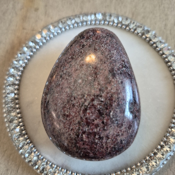 None Other - Natural Llanite Jasper Que Serra Palm Stone #9 New